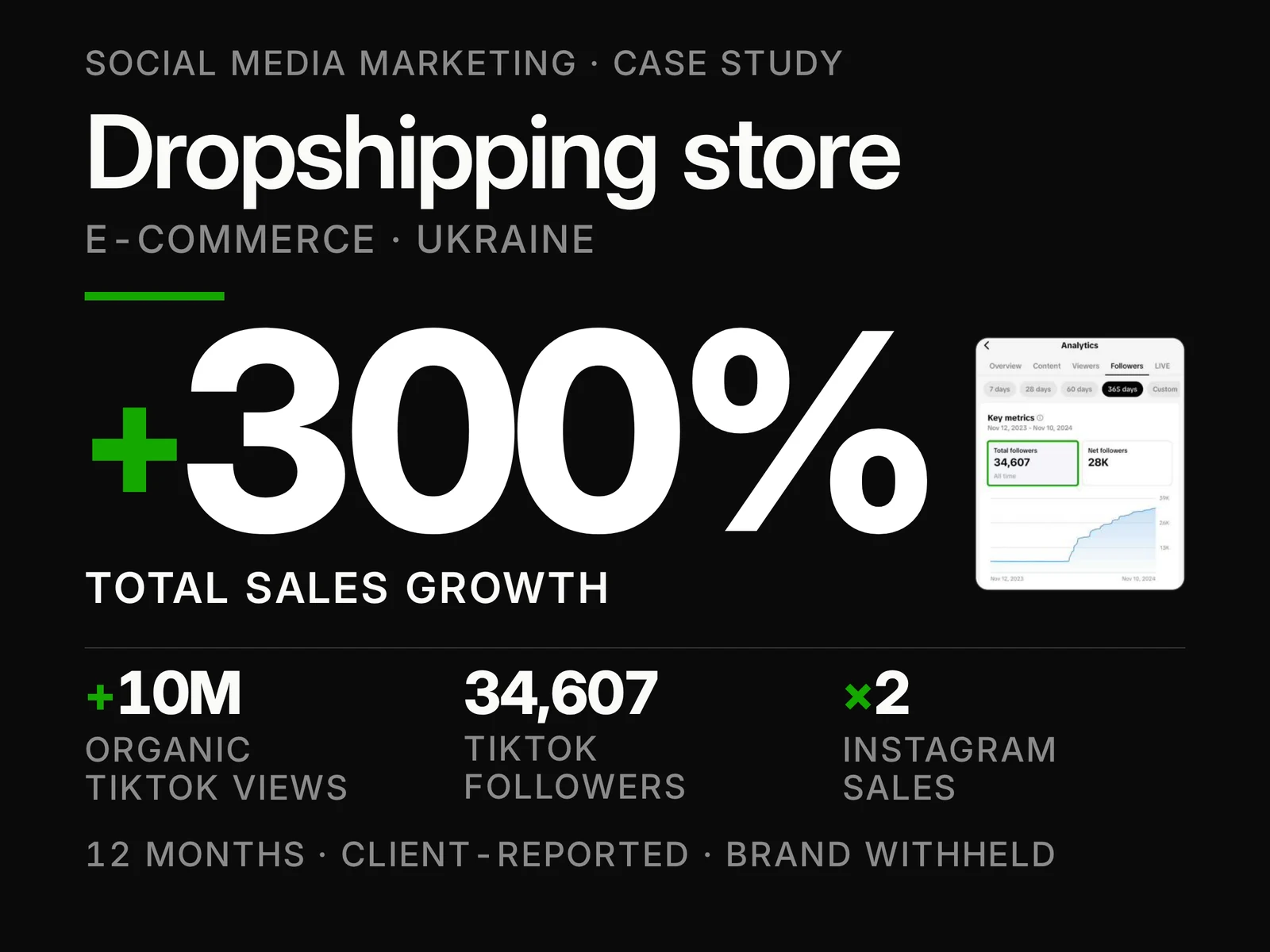 Dropshipping store case-study cover.