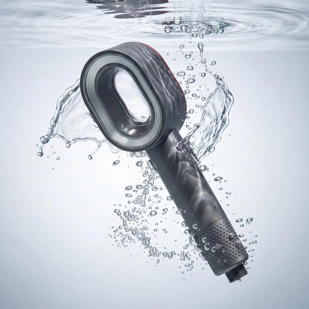 Generated graphite shower head in water, based on the supplier photo.